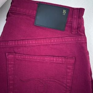 R13 Jane Jeans in Vivid Red